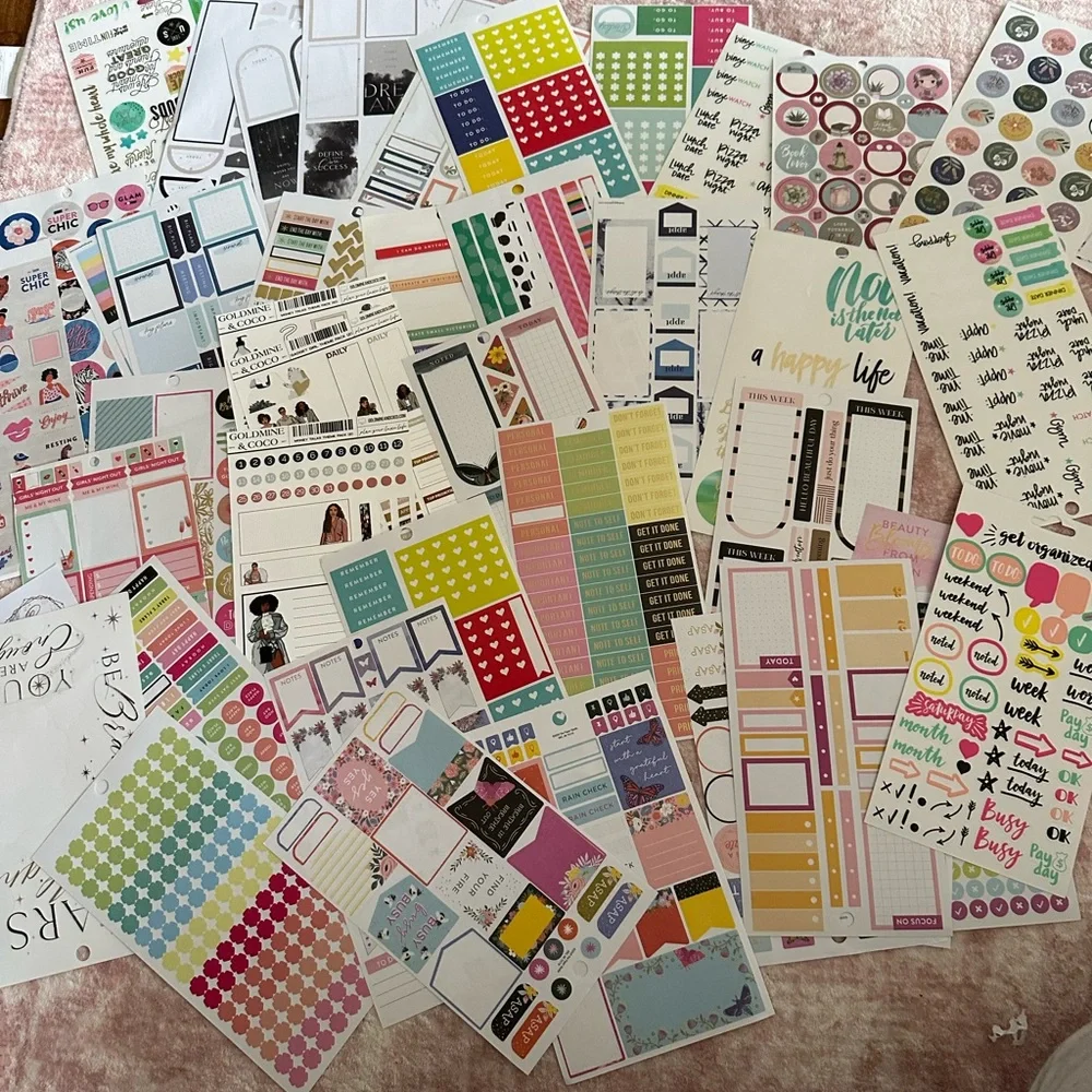 Huge Lot of Happy Planner and Planner Stickers Over 230 Sheets